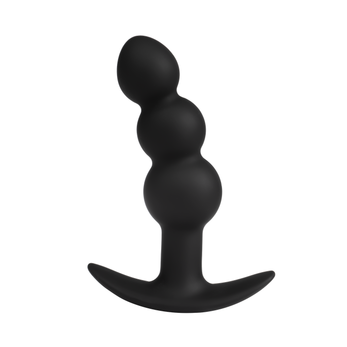 Rimba Electro Play - E-Stim Geribbelde Buttplug - Bi-Polair - Zwart-Erotiekvoordeel.nl