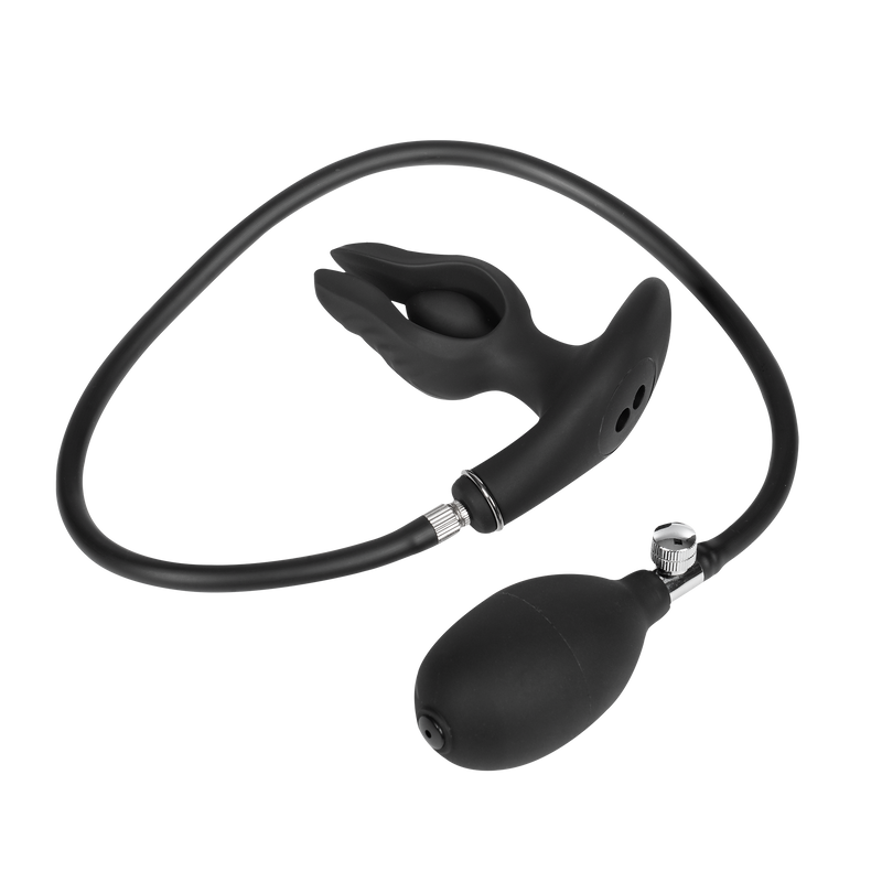 Rimba Electro Play - E-Stim Opblaasbare Anaal Plug - Bi-Polair - Zwart-Erotiekvoordeel.nl