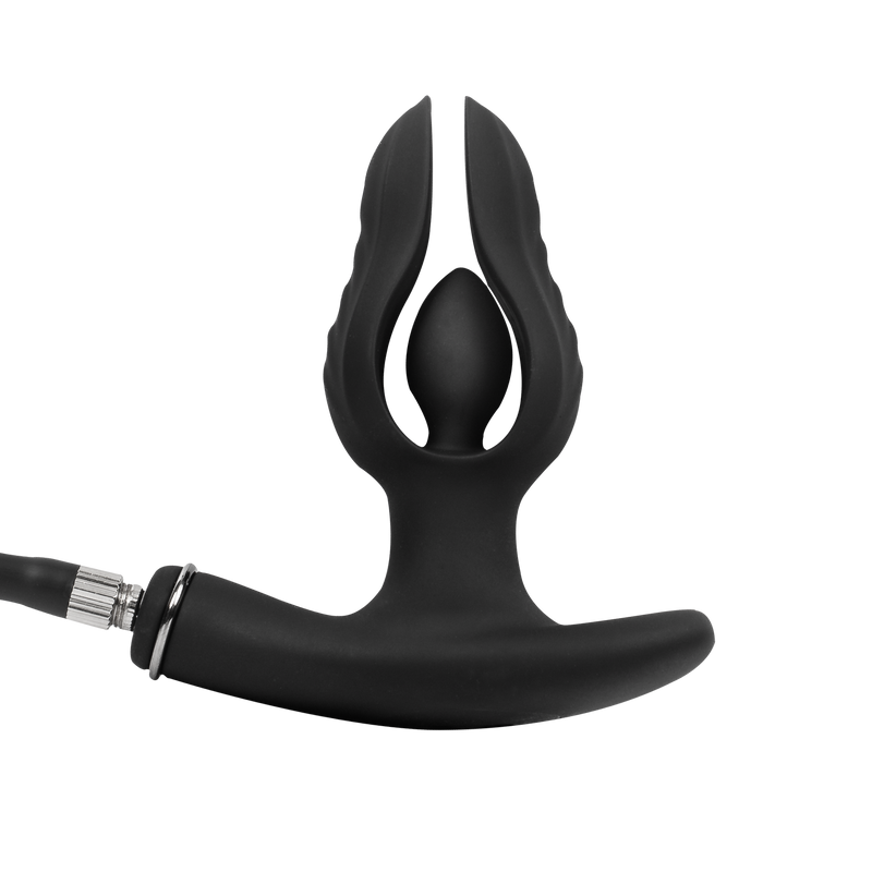 Rimba Electro Play - E-Stim Opblaasbare Anaal Plug - Bi-Polair - Zwart-Erotiekvoordeel.nl