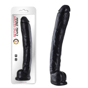 Being Fetish - PVC Dildo - 39 cm - Zwart-Erotiekvoordeel.nl