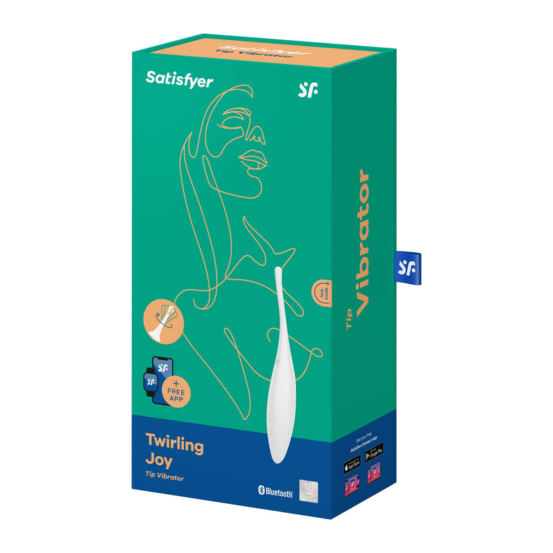 Satisfyer - Twirling Joy - Precisie Clitoris Vibrator - App Control - Wit-Erotiekvoordeel.nl