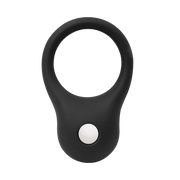 Rimba - Siliconen Ball Stretcher met Metalen Kogeltje - 35 gram - Zwart-Erotiekvoordeel.nl