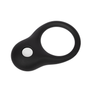 Rimba - Siliconen Ball Stretcher met Metalen Kogeltje - 35 gram - Zwart-Erotiekvoordeel.nl