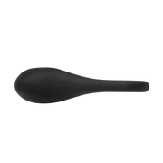 Rimba - Siliconen Ball Stretcher met Metalen Kogeltje - 35 gram - Zwart-Erotiekvoordeel.nl