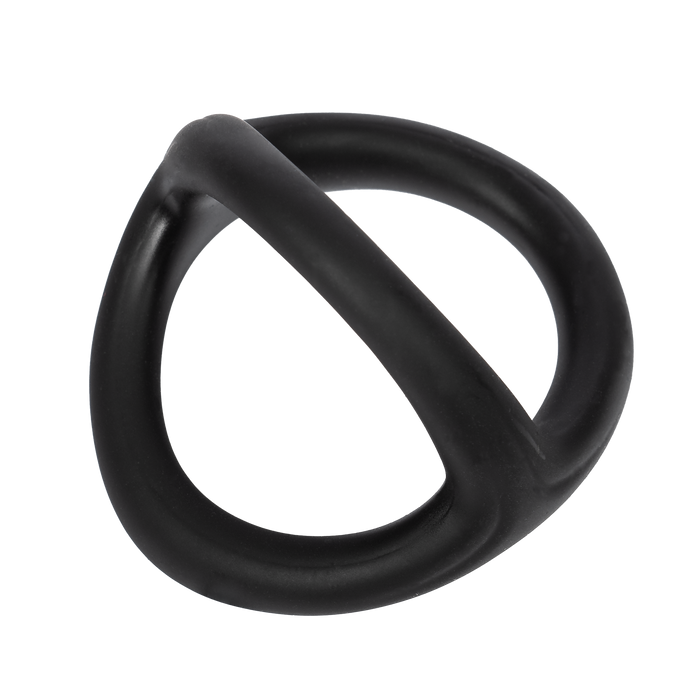 Rimba - Siliconen 3-Ring - Zwart-Erotiekvoordeel.nl