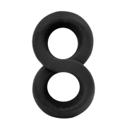 Rimba - Siliconen 8-vormige ring - Zwart-Erotiekvoordeel.nl