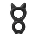 Rimba - Siliconen Kitty 8-vormige Cockring - Zwart-Erotiekvoordeel.nl