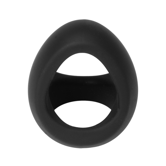 Rimba - Siliconen Driehoekige Cockring - Zwart-Erotiekvoordeel.nl