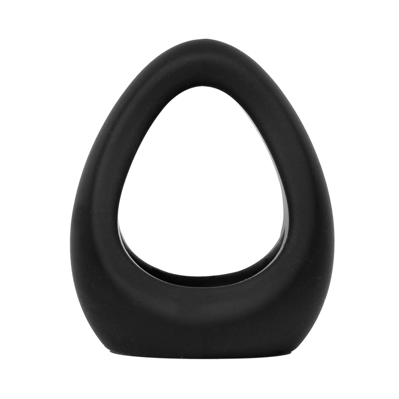 Rimba - Siliconen Driehoekige Cockring - Zwart-Erotiekvoordeel.nl