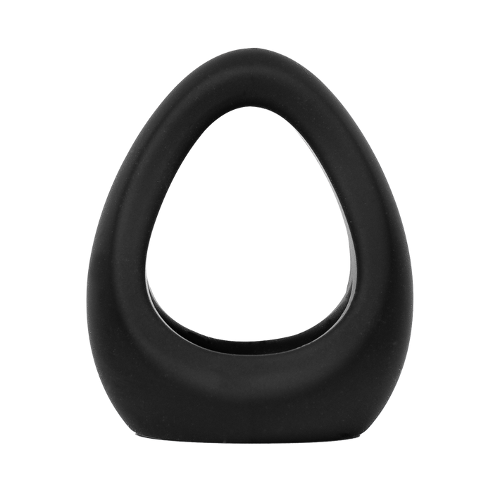 Rimba - Siliconen Driehoekige Cockring - Zwart-Erotiekvoordeel.nl