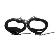 TieMeUp - Boeien imitatieleder - Zachte bontvoering - Zwart-Erotiekvoordeel.nl