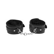 TieMeUp - Boeien imitatieleder - Zachte bontvoering - Zwart-Erotiekvoordeel.nl