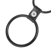 Rimba - Triple Cockring Rubber - Zwart-Erotiekvoordeel.nl