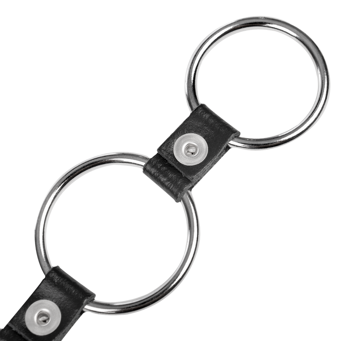 Rimba - Triple Cockring Metaal - Zwart-Erotiekvoordeel.nl