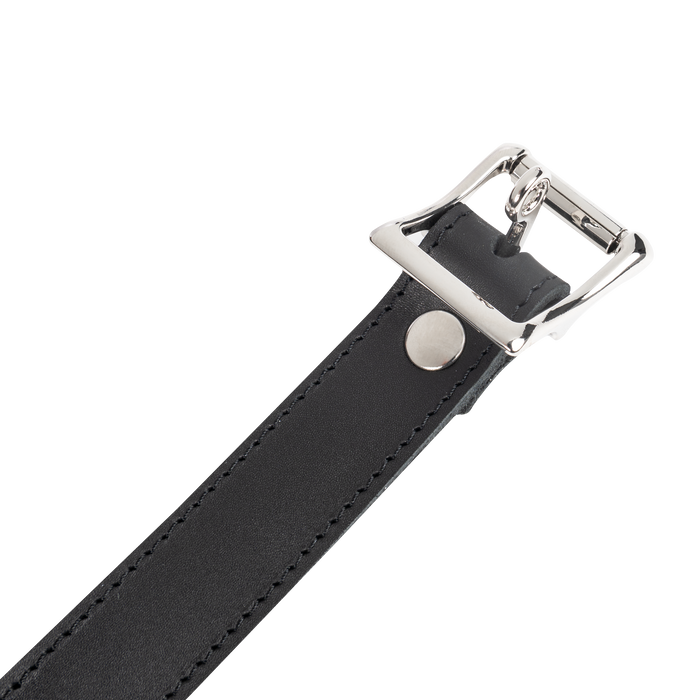 Rimba - Lederen Halsband met Hangslotsluiting - Zwart-Erotiekvoordeel.nl