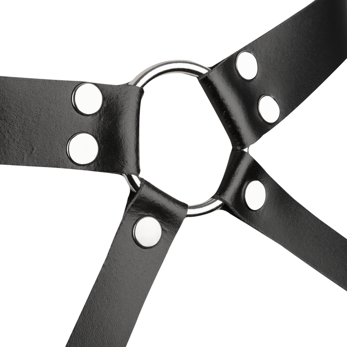 Rimba - Lederen Bondage Taille Harnas - Zwart-Erotiekvoordeel.nl