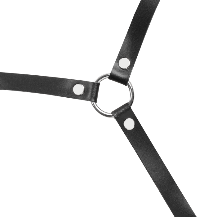 Rimba Bondage Play - Lederen Body Harnas - Zwart-Erotiekvoordeel.nl