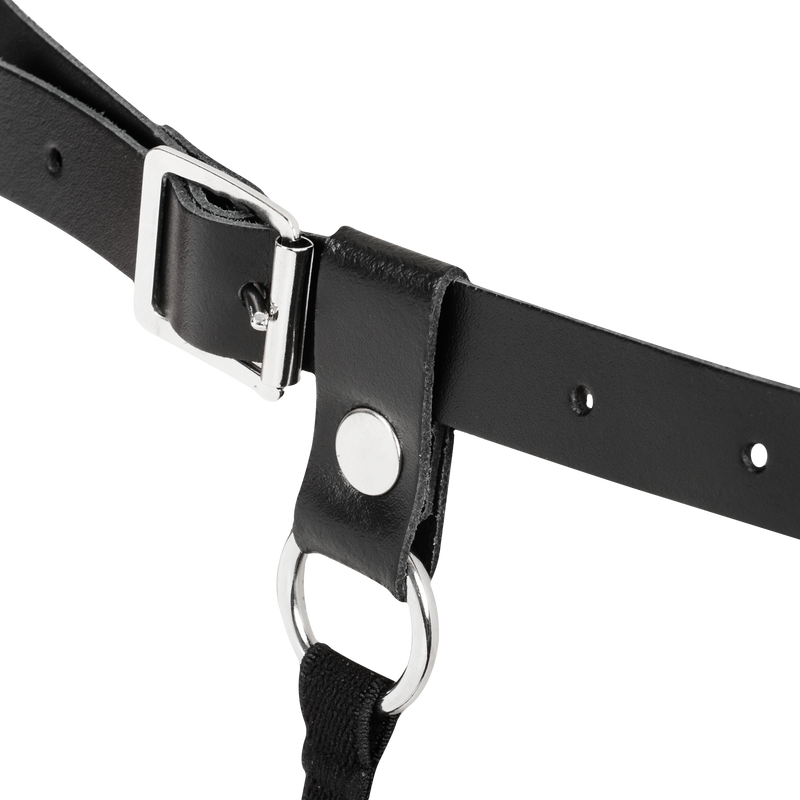 Rimba Bondage Play - Lederen Body Harnas - Zwart-Erotiekvoordeel.nl