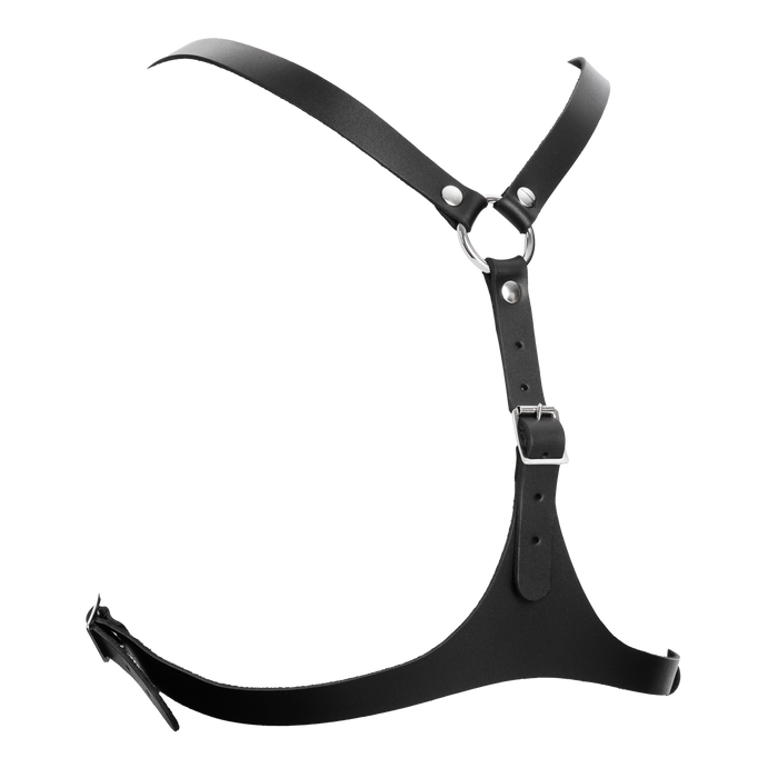 Rimba - Lederen Borstharnas - Zwart-Erotiekvoordeel.nl