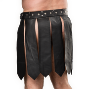 Rimba - Lederen Gladiator Herenrok - Zwart-Erotiekvoordeel.nl