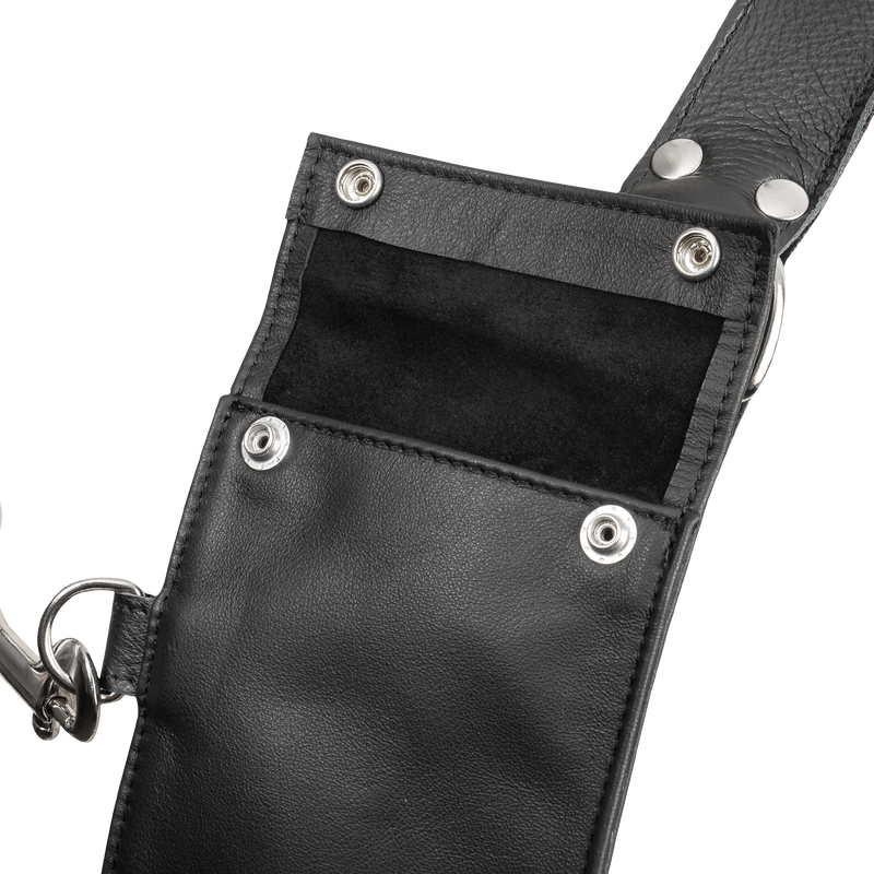 Rimba - Luxe Lederen Borstharnas met Zakken - Zwart-Erotiekvoordeel.nl