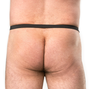 Rimba - Lederen Open Slip voor Heren - Zwart-Erotiekvoordeel.nl