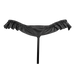 Rimba - Luxe Lederen Dames String met Ruches - Rekbare Bandjes - Zwart-Erotiekvoordeel.nl