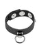 Rimba - Leren Cockring met Metalen O-Ring - Zwart & Zilver-Erotiekvoordeel.nl