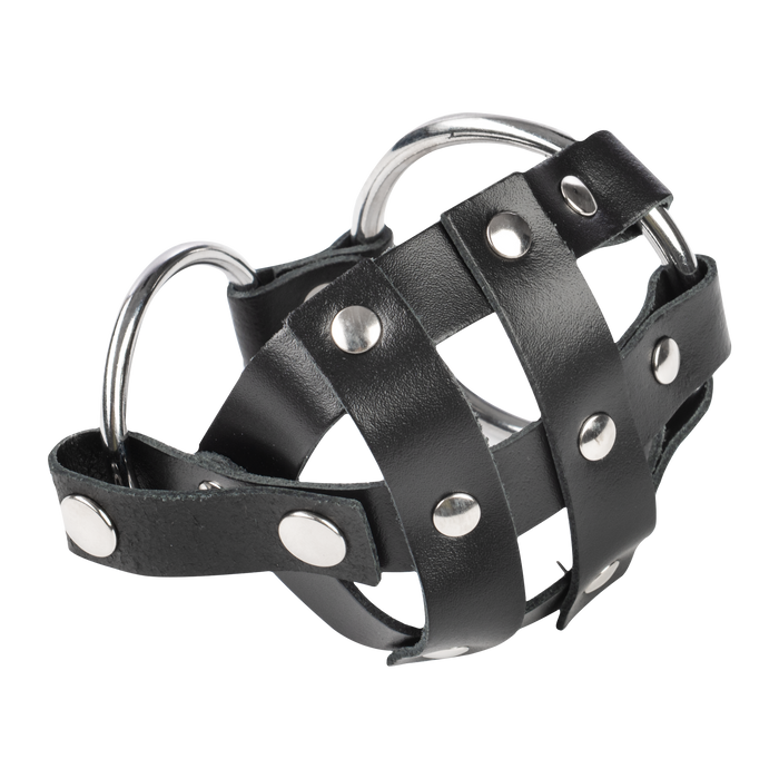 Rimba - Lederen Balzak Kooi met Scherpe Spijkertjes - Zwart-Erotiekvoordeel.nl