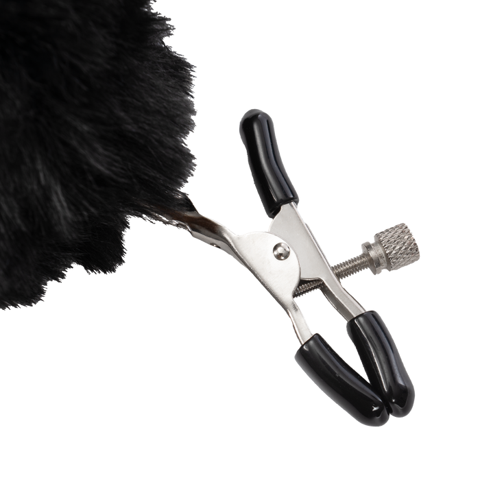 Rimba - Tepelklemmen met Pompons - Zwart-Erotiekvoordeel.nl