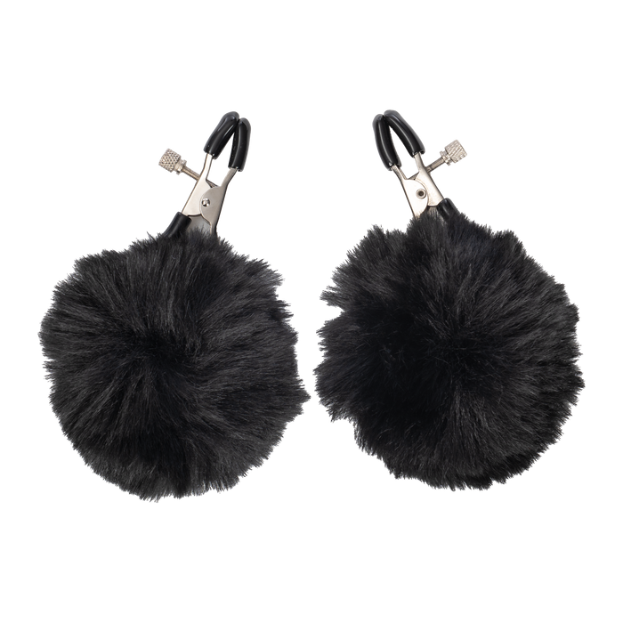 Rimba - Tepelklemmen met Pompons - Zwart-Erotiekvoordeel.nl