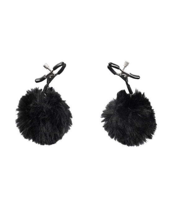 Rimba - Tepelklemmen met Pompons - Zwart-Erotiekvoordeel.nl