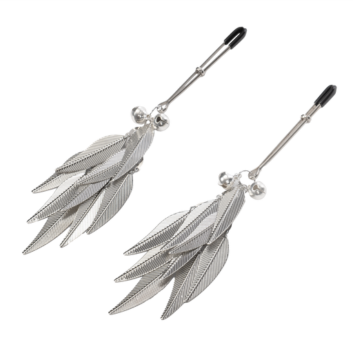 Rimba - Tepelklemmen met Veren - Zilver-Erotiekvoordeel.nl