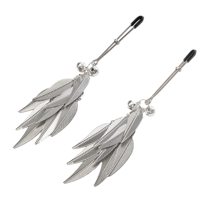 Rimba - Tepelklemmen met Veren - Zilver-Erotiekvoordeel.nl