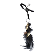 Rimba - Tepelklemmen met Zwarte Veertjes en Gouden Hangertjes - Zwart/Goud-Erotiekvoordeel.nl