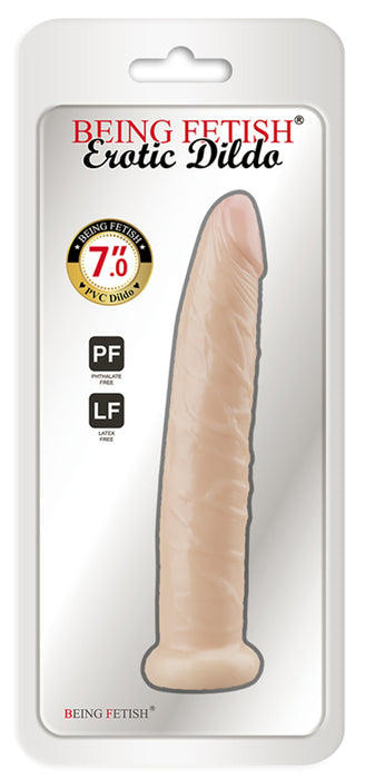 Being Fetish - PVC Dildo 18 cm – Lichte Huidskleur-Erotiekvoordeel.nl