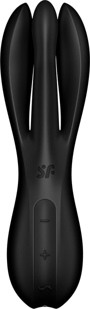 Satisfyer - Threesome 2 - Multifunctionele Vibrator Met 3 Voelsprieten - Zwart-Erotiekvoordeel.nl