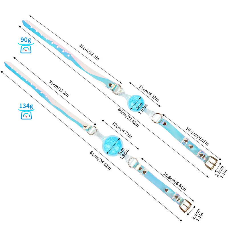 Liebe Seele - Crystal Ball Gag - Siliconen/PVC - Diameter 4 cm - Blauw-Erotiekvoordeel.nl