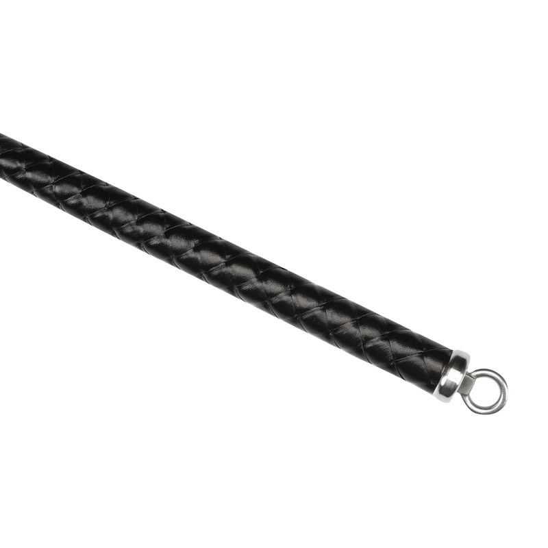 RISE - BDSM Zweep - Feather Hard Single Tail - Zwart/Blauw-Erotiekvoordeel.nl