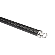 RISE - BDSM Zweep - Feather Hard Single Tail - Zwart/Blauw-Erotiekvoordeel.nl