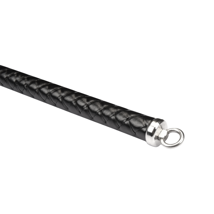 RISE - BDSM Zweep - Feather Hard Single Tail - Zwart/Blauw-Erotiekvoordeel.nl