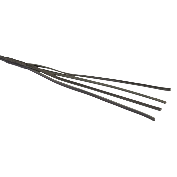 RISE - BDSM Zweep - Feather Hard Single Tail - Zwart/Blauw-Erotiekvoordeel.nl