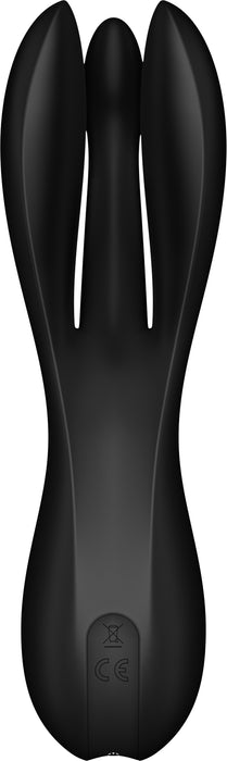 Satisfyer - Threesome 2 - Multifunctionele Vibrator Met 3 Voelsprieten - Zwart-Erotiekvoordeel.nl