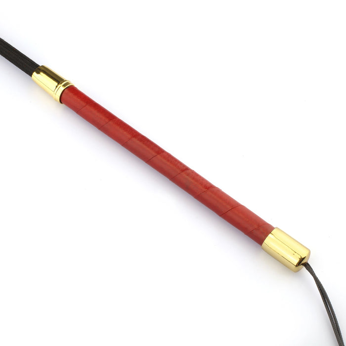 Liebe Seele - Gemstone Crop - Lederen Paardrijzweep met Ingelegde Strass Steentjes - Rood-Erotiekvoordeel.nl