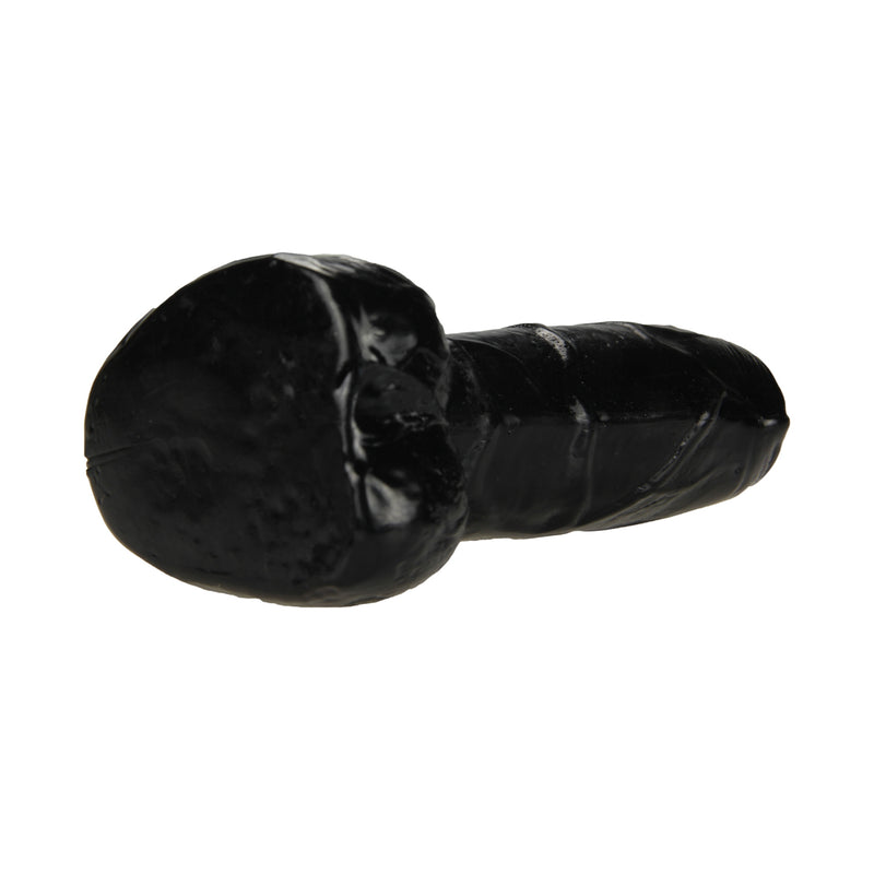 Being Fetish - TPR Dildo met Onbesneden Eikel - 15 cm - Zwart-Erotiekvoordeel.nl
