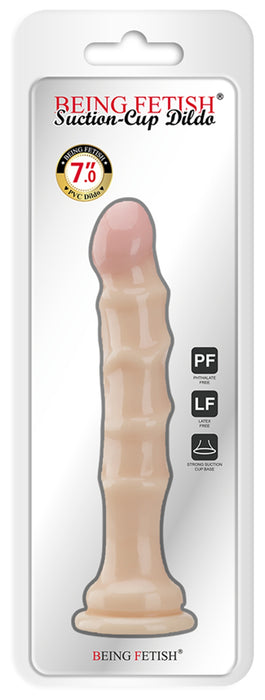 Being Fetish - PVC Dildo - 18 cm - Lichte Huidskleur-Erotiekvoordeel.nl