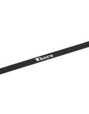 Rimba - Halsband - Collar Met Tekst - WHORE - Siliconen - Zwart-Erotiekvoordeel.nl