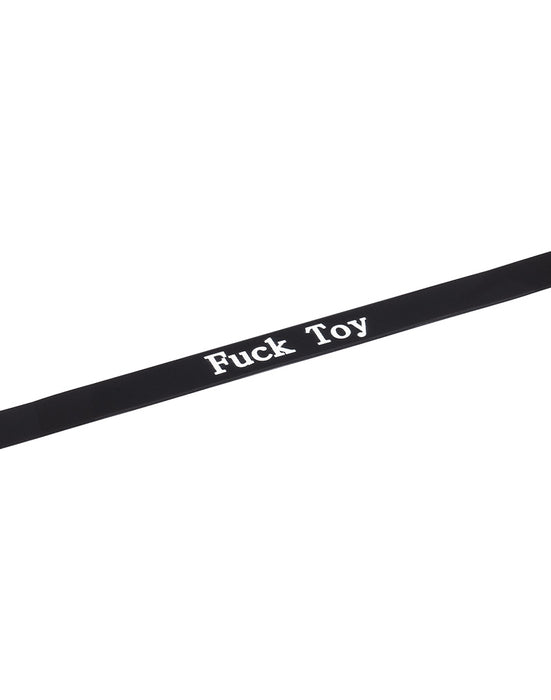 Rimba - Halsband - Collar Met Tekst - FUCK TOY - Siliconen - Zwart