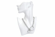 Liebe Seele - Ketting Collar met Hartvormig Hangslot - Zilver-Erotiekvoordeel.nl