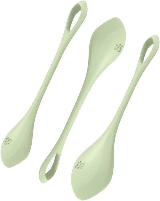 Satisfyer - Yoni Power 2 - Vaginale Balletjes - Bekkenbodem Training - Lichtgroen-Erotiekvoordeel.nl